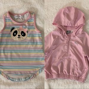 3T Bundle- Puma Windbreaker and Rainbow Panda Tank